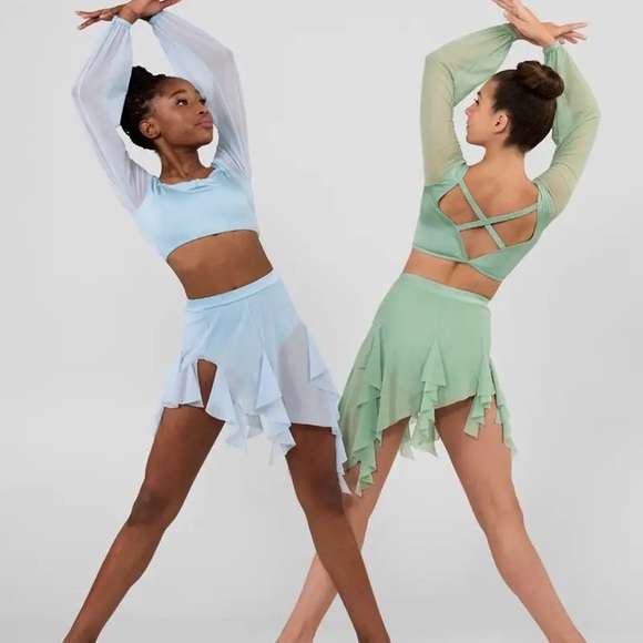Weissman Dresses & Skirts - Weissmans “Honest” Light Green Lyrical Dance Costume